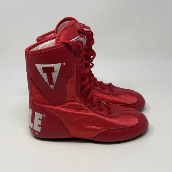 TITLE Boxing Speed Flex Encore MidTop Shoes Kids Girls Boots Size 2 Red - Picture 1 of 16
